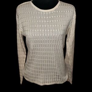 Ann Taylor silk  cream pull over sweater